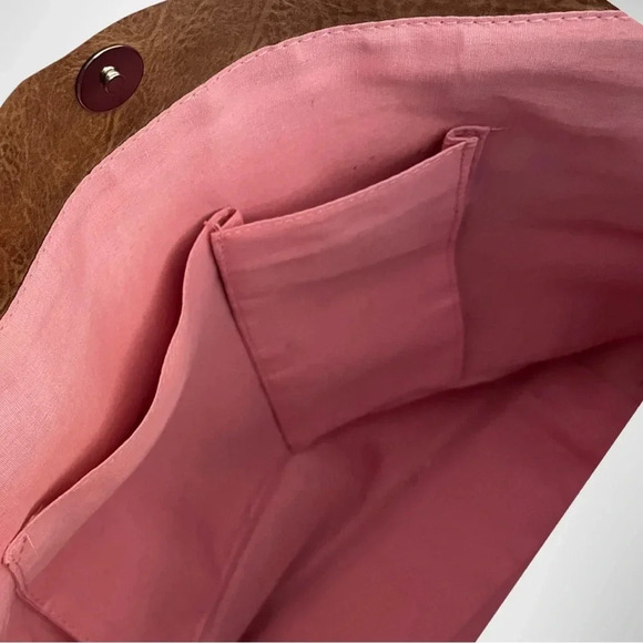 BUENO Embroidered Butterfly Large Tote‎ With Leather Straps and Bottom | EUC - Picture 10 of 10